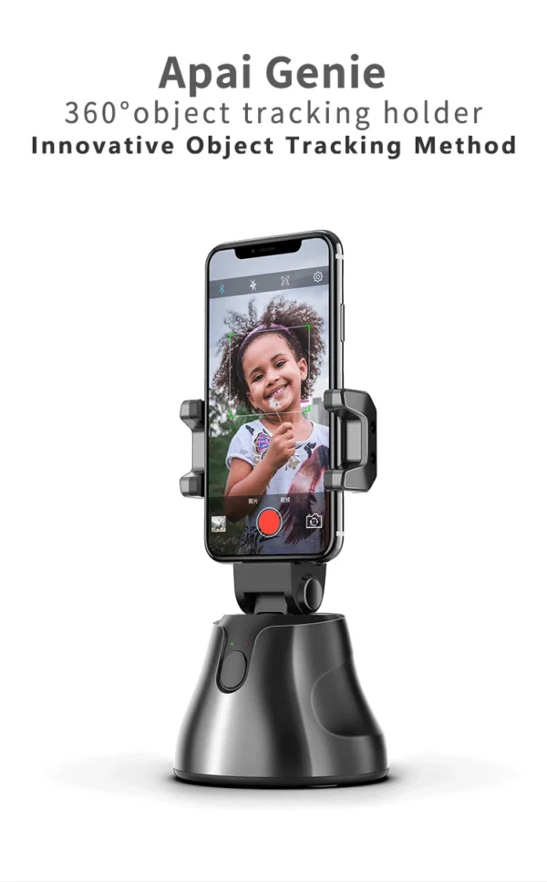 YTGEE Objet intelligent Reconnaissance faciale Support de téléphone Selfie Robot Auto Caméraman Mobile Support Enregistrement vidéo Vlog Prise de vue intelligente